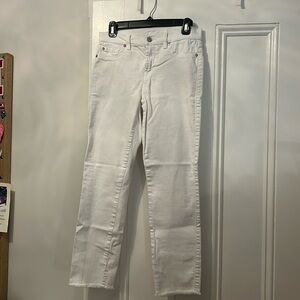 White ankle style jeans
